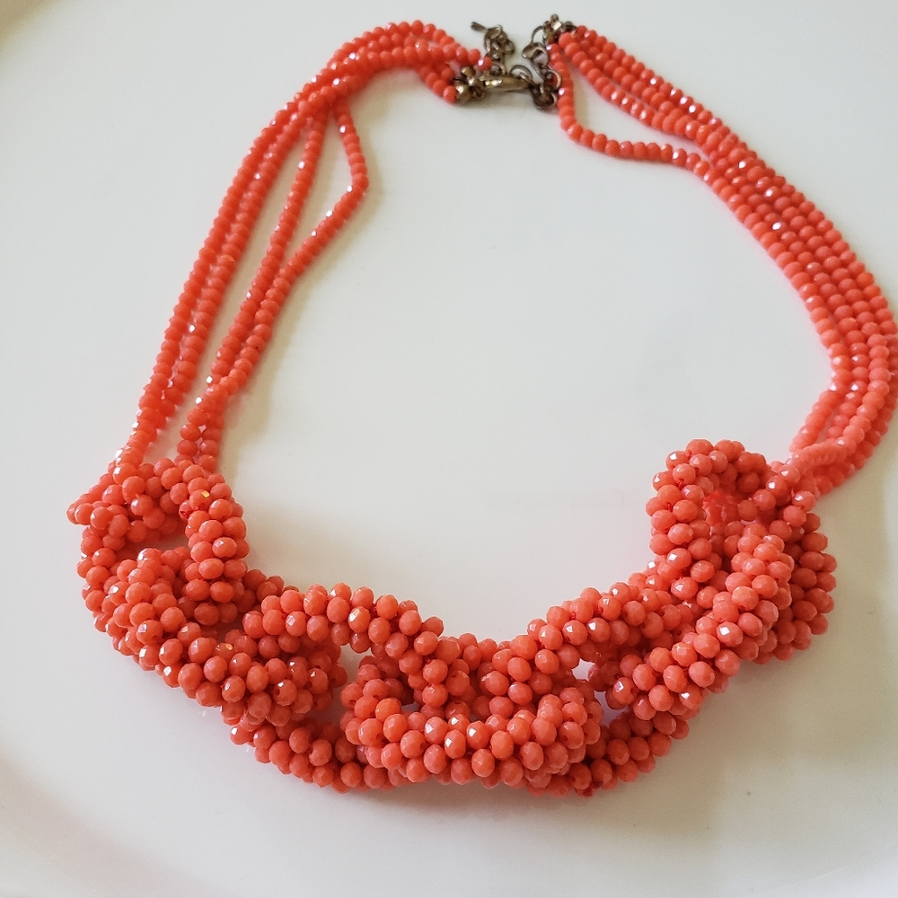 Elegant Coral Beaded Necklace